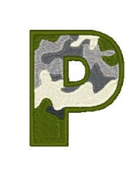 Camo Alphabet P