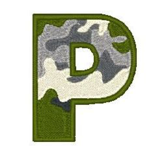 Camo Alphabet P