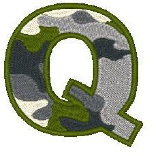 Camo Alphabet Q