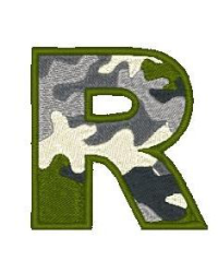 Camo Alphabet R