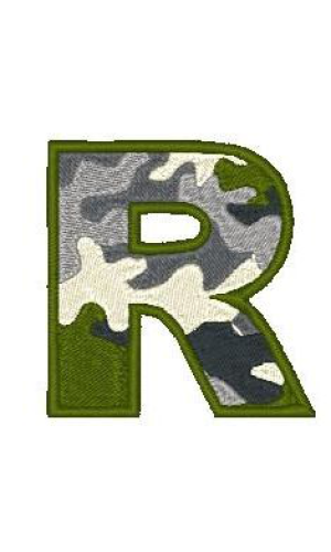 Camo Alphabet R