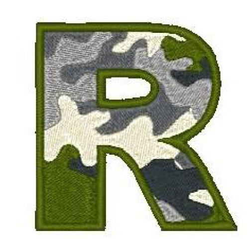 Camo Alphabet R
