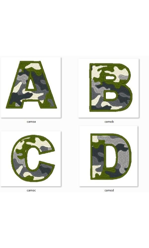 Camo Aphabet Set