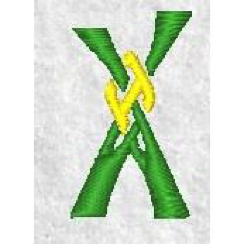 Celtic Alphabet X