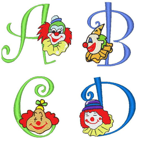 Clown Alphabet Set