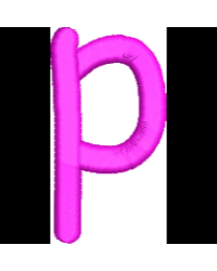 Comic Lower Case P