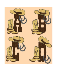 Cowboy Alphabet Set Cowboy Alphabet Set