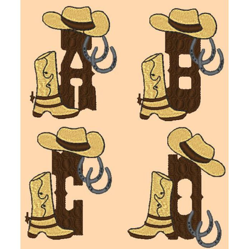 Cowboy Alphabet Set Cowboy Alphabet Set