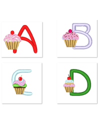 Cup Cake Alphabet Set