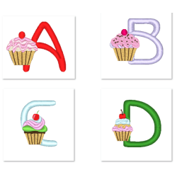 Cup Cake Alphabet Set