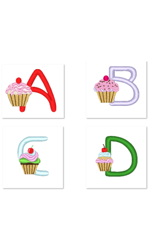 Cup Cake Alphabet Set