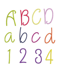 Curly Font Set