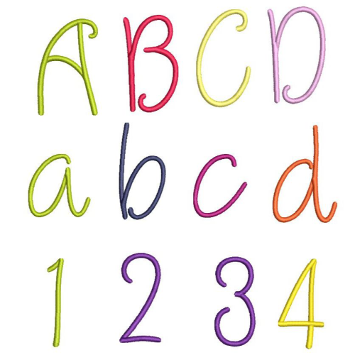 Curly Font Set