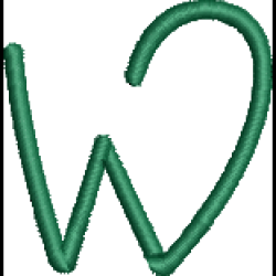 Curly Lower Case W