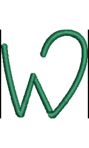 Curly Lower Case W