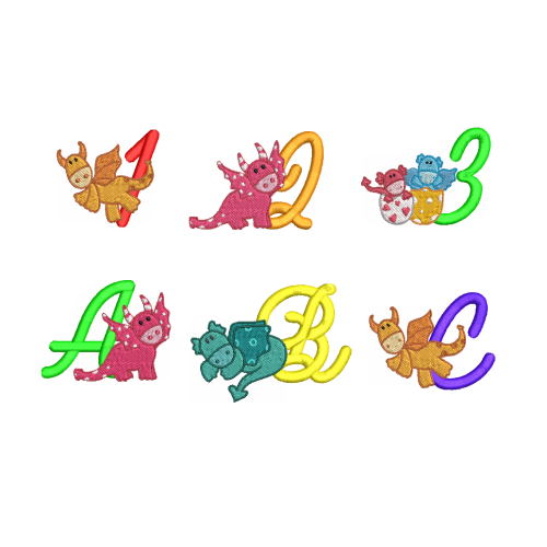 Cute Dragon Alphabet