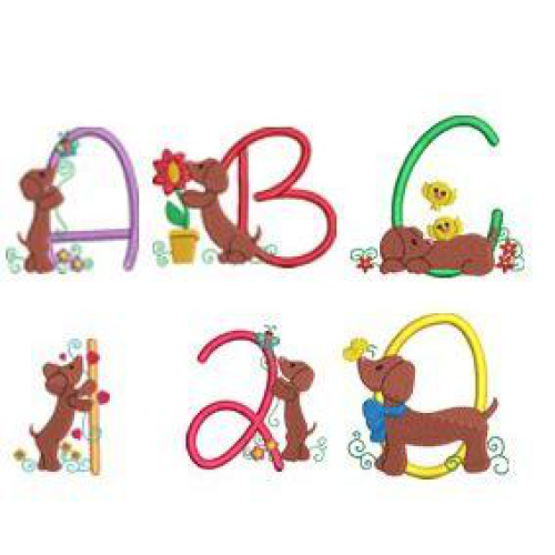 Dachshund Alpha Set Dachshund Alpha Set