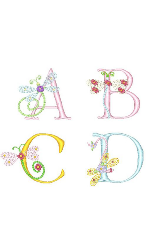 Dragonfly Alphabet Set