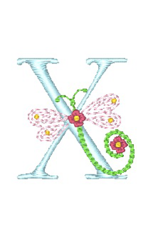 Dragonfly Alphabet X