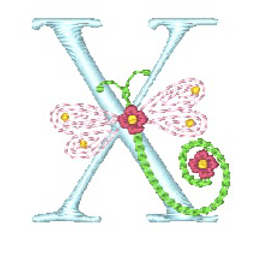 Dragonfly Alphabet X