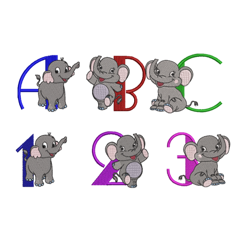 Elephant Alphabet Set
