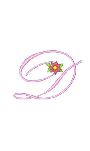 Floral Alphabet D