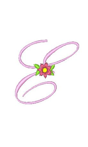 Floral Alphabet E