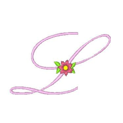 Floral Alphabet L