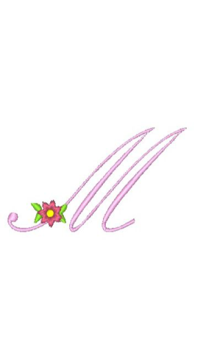 Floral Alphabet M