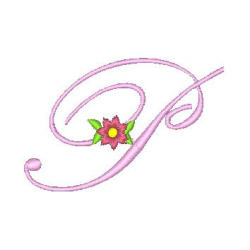 Floral Alphabet P