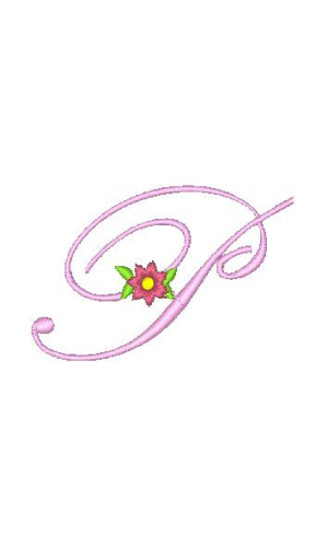 Floral Alphabet P