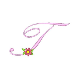 Floral Alphabet T