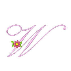 Floral Alphabet W