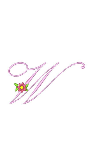 Floral Alphabet W