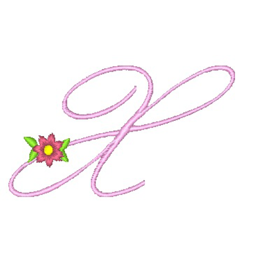Floral Alphabet X