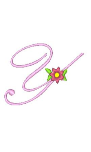 Floral Alphabet Y
