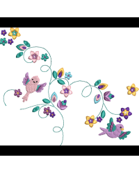 Floral Bird 2 Pocket
