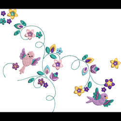 Floral Bird 2 Pocket