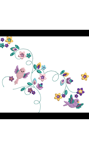 Floral Bird 2 Pocket