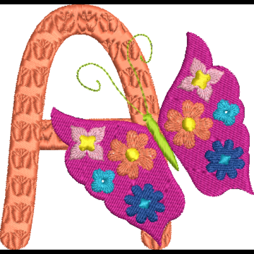 Floral Butterfly A