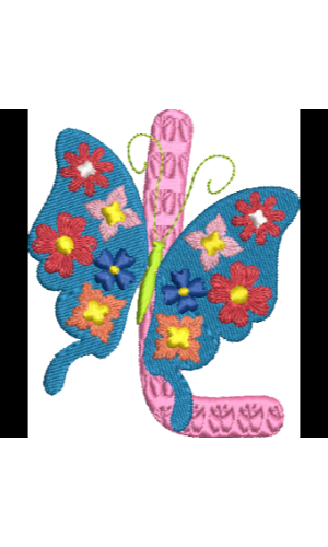 Floral Butterfly L