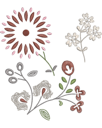 Floral Quilt Block 02