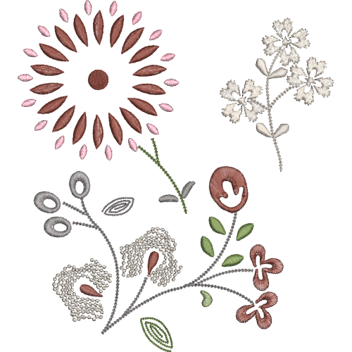 Floral Quilt Block 02