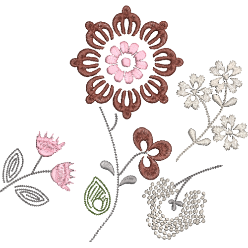 Floral Quilt Block 03