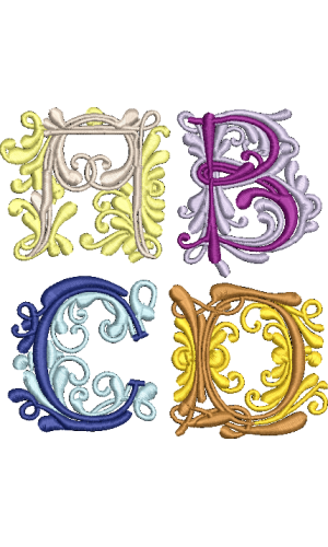Flourish Alphabet Set