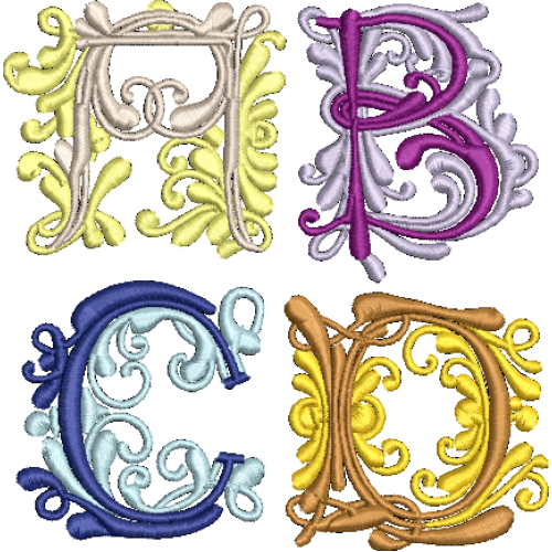 Flourish Alphabet Set