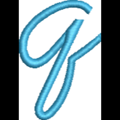 Font 1 Lower Case Q