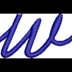 Font 1 Lower Case W