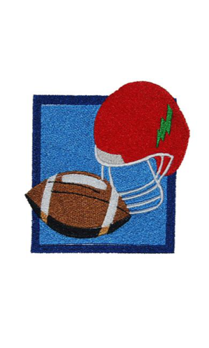 Football Helmet And Ball 01