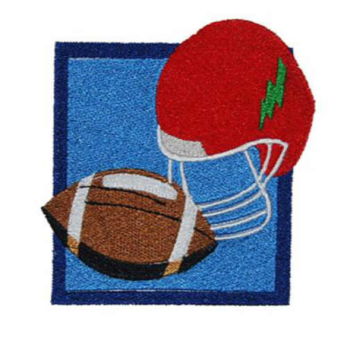 Football Helmet And Ball 01